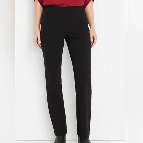 Maurices Mid Rise Boot Cut Stretch Black Pull On Pants  Size Small Reg - Picture 3 of 13